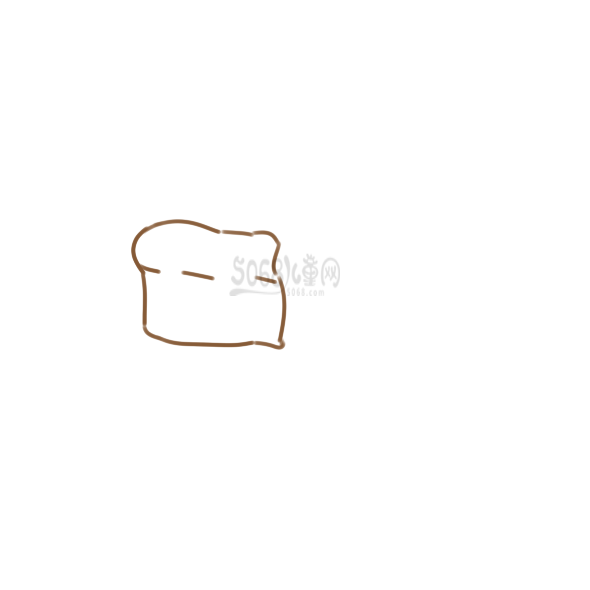 美味的面包片小学生简笔画