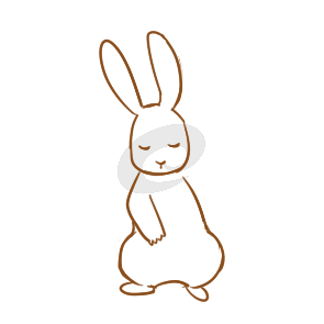 超简单的大白兔简笔画原创教程步骤