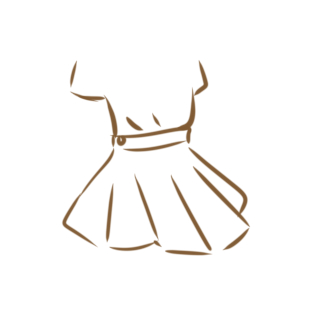 超简单的半身裙简笔画原创教程步骤
