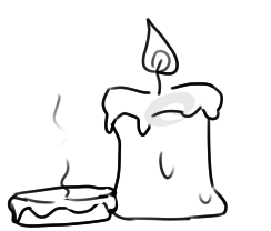 燃烧的蜡烛简笔画要怎么画