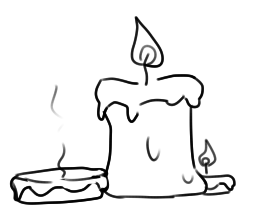 燃烧的蜡烛简笔画要怎么画
