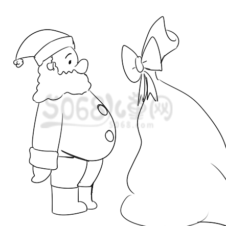 胖乎乎的圣诞老人手绘教程