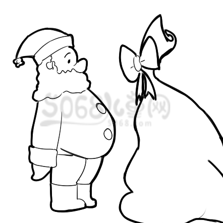 胖乎乎的圣诞老人手绘教程