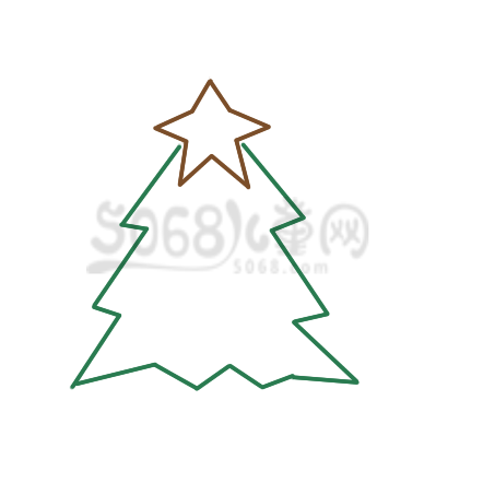 又简单又好看的圣诞树简笔画