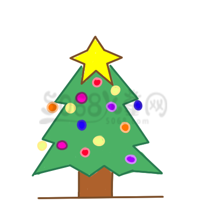 又简单又好看的圣诞树简笔画