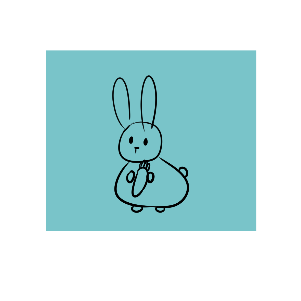 超简单的兔子简笔画步骤图