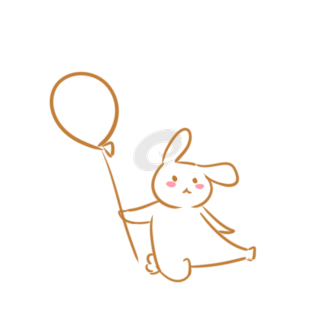 拿气球的兔子简笔画怎么画