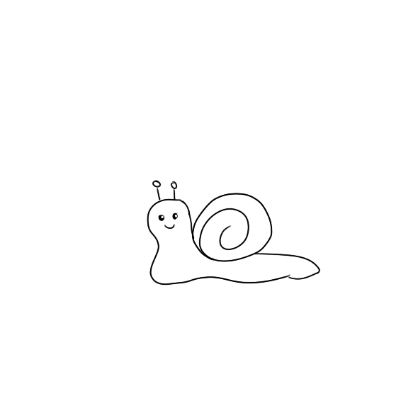 可爱的小蜗牛要怎么画