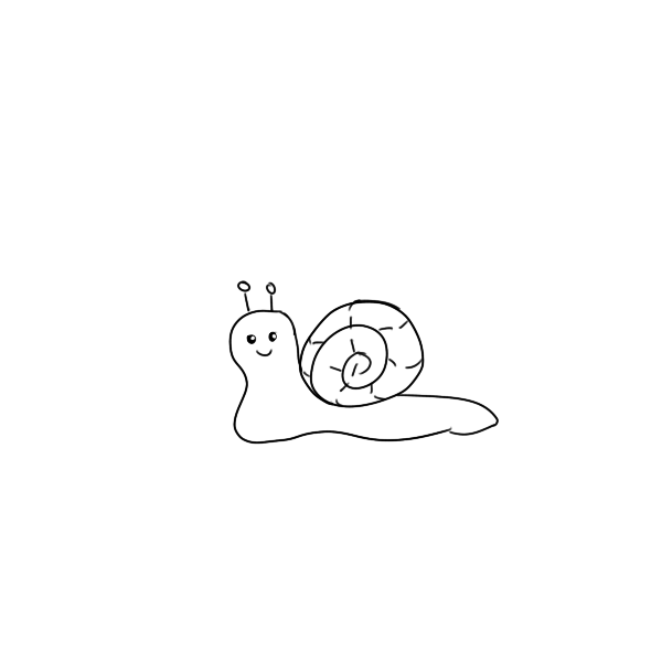 可爱的小蜗牛要怎么画