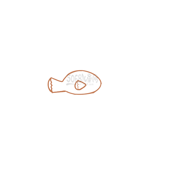 漂亮的小丑鱼简笔画要怎么画