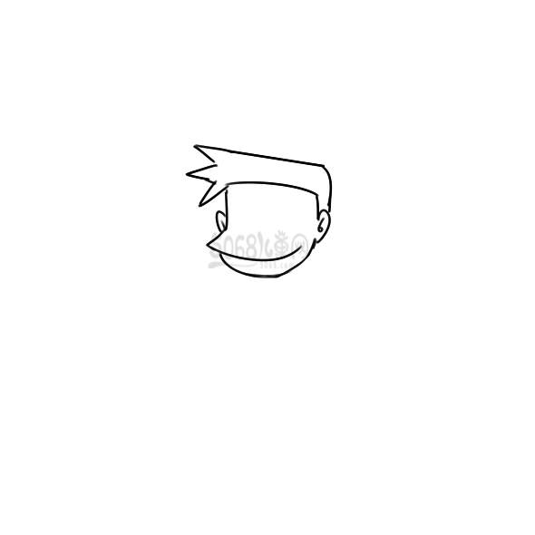 《哆啦A梦》的小夫简笔画手绘教程