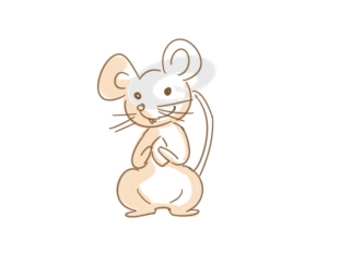 吃东西的小老鼠简笔画怎么画