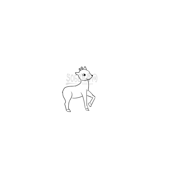 美丽的小鹿简笔画怎么画