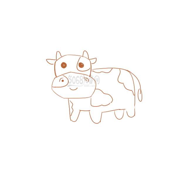 可爱的奶牛要怎么画
