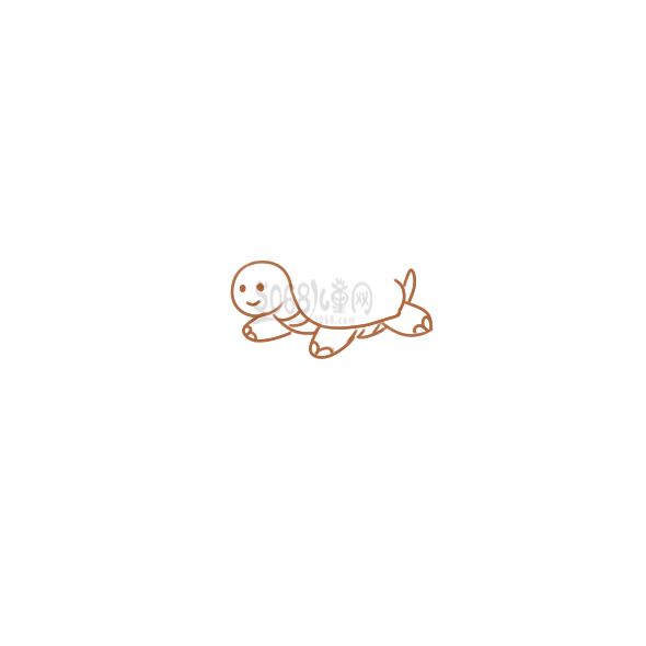 可爱的小乌龟简笔画原创教程步骤