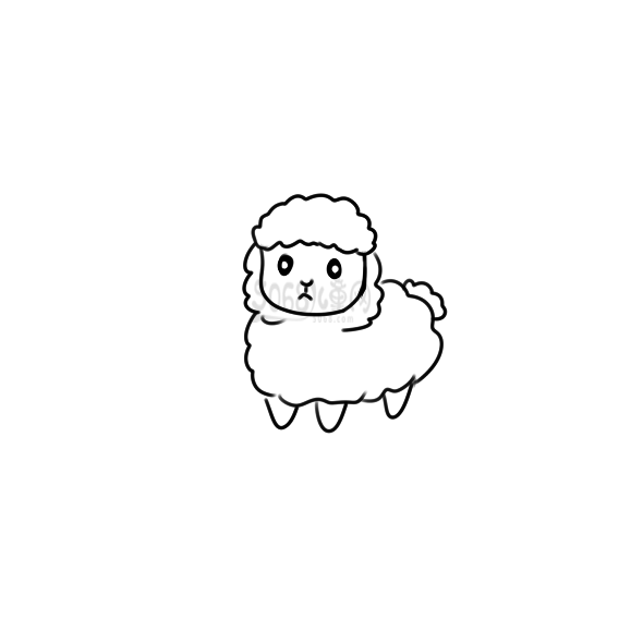 可爱的小羊简笔画手绘大全