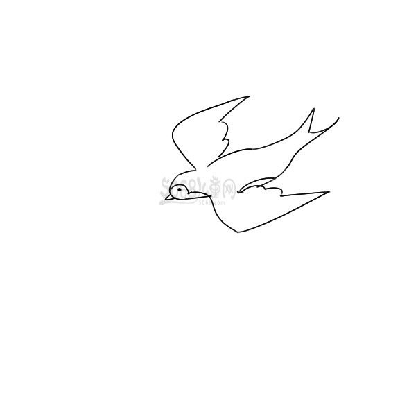 漂亮的燕子简笔画怎么画