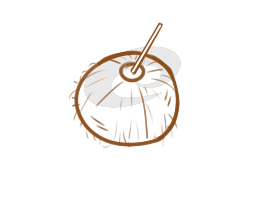 美味的椰子简笔画手绘要怎么画