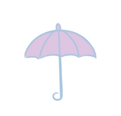 淡紫色的雨伞简笔画要怎么画