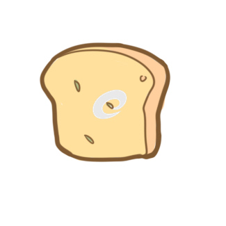 超简单的面包片简笔画要怎么画