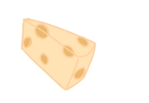 漂亮的奶酪简笔画要怎么画