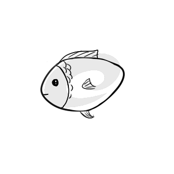 大河里的鱼简笔画要怎么画