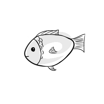 大河里的鱼简笔画要怎么画