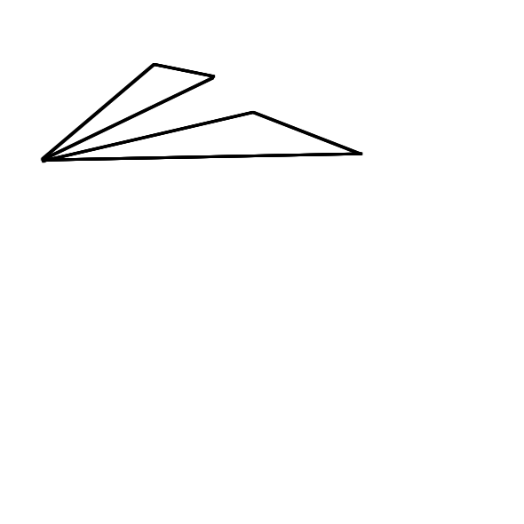好看的纸飞机简笔画怎么画
