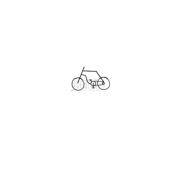 好看的自行车简笔画怎么画