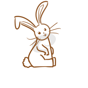 可爱的毛绒兔简笔画怎么画